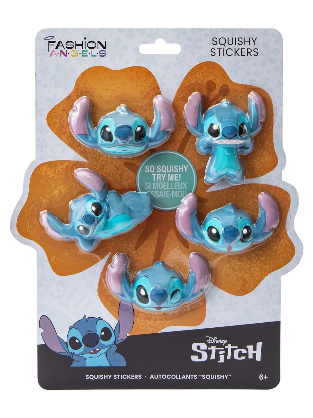 Disney Stitch Squishy Stickers - Blue